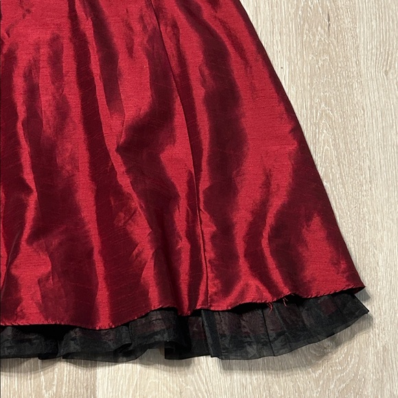 George Vintage Red Formal Kids Sleeveless Dress Sz 14 - Picture 5 of 6